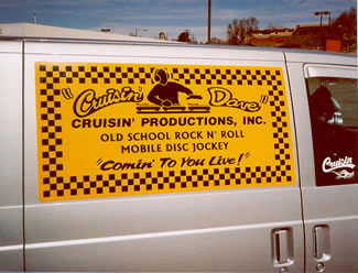 Cruisin' Dave's Van Sign