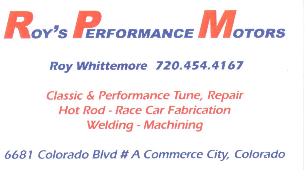 Roy’s Performance Motors